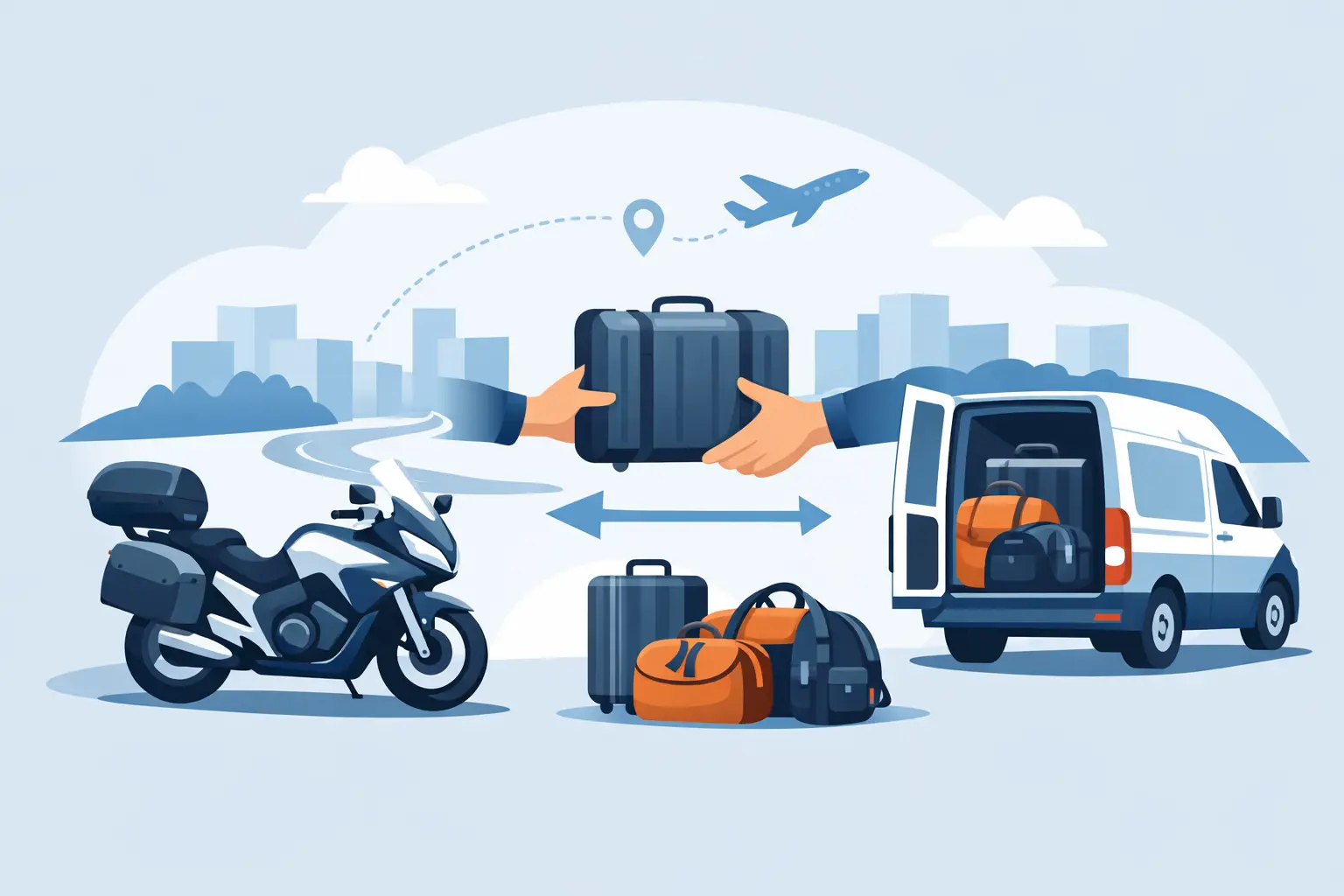 Motorcycle Luggage Transport Service, Refined