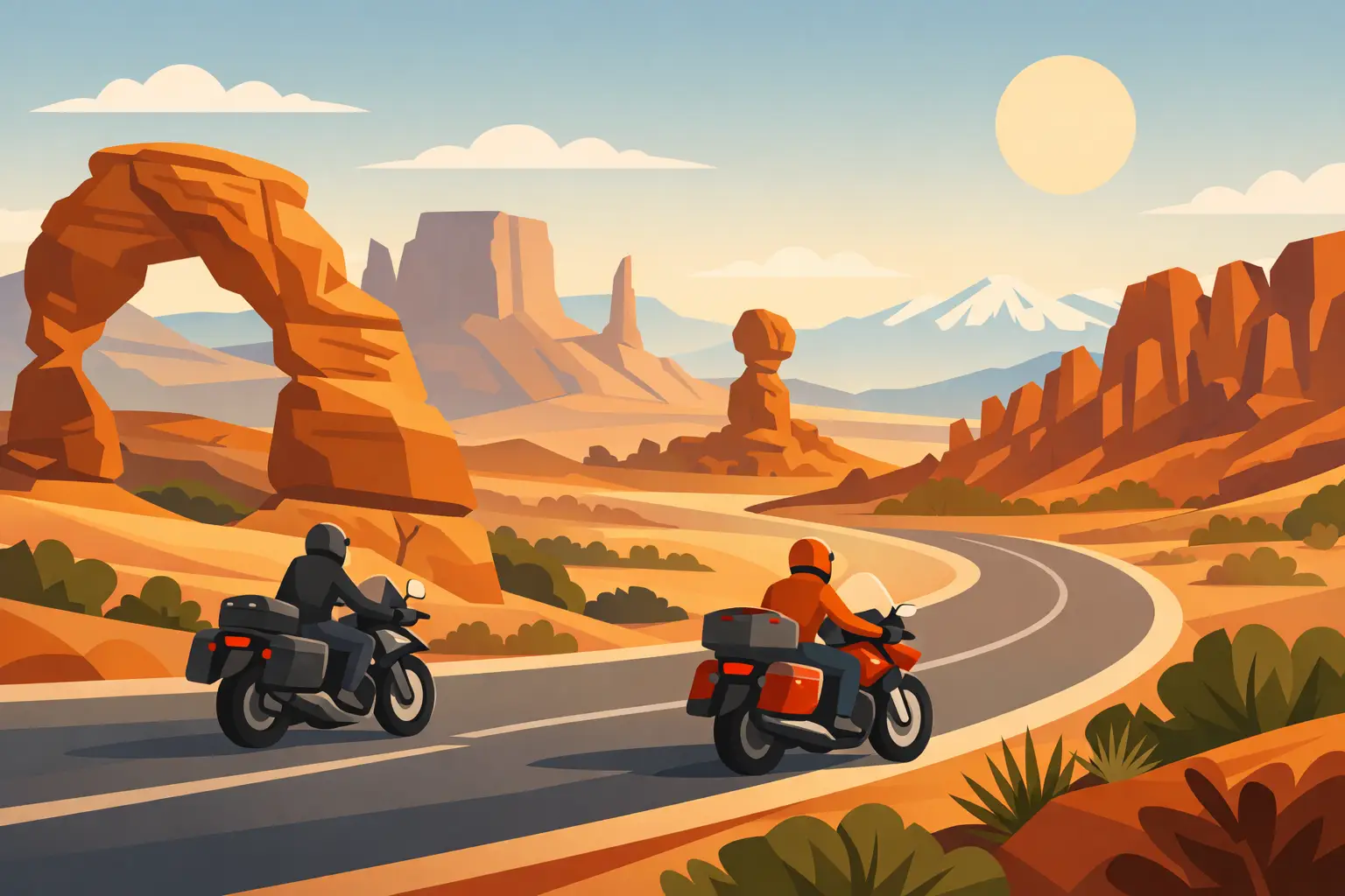 Utah National Parks Motorcycle Route for 8 Days