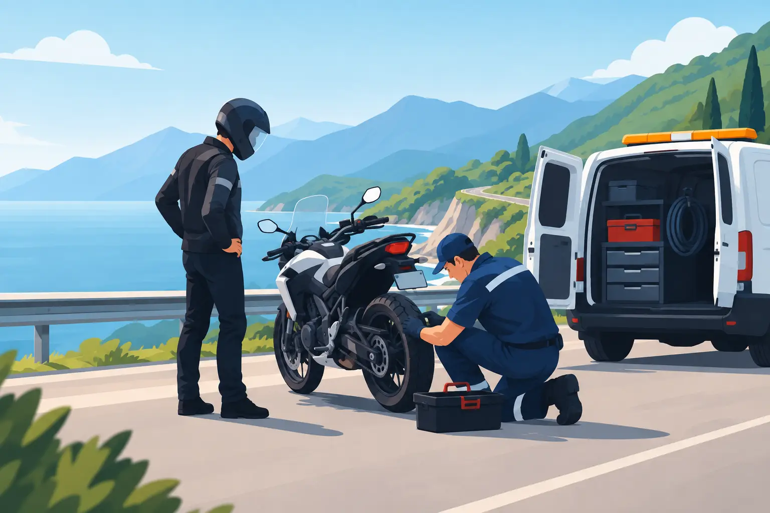 Motorcycle Breakdown Support for Private Tours